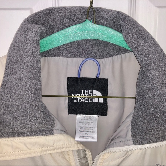 NORTH FACE DOWN COAT | CREAM | women’s L - Picture 2 of 4